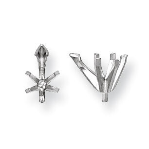 Pear 6-Prong V-End with Peg Head .37ct. Setting Platinum PL241-4, MPN: PL241-4,