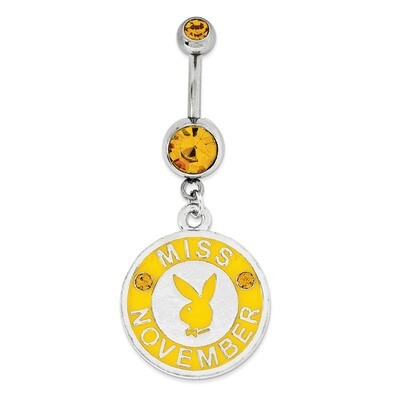 Playboy Miss November Belly Ring PBB166