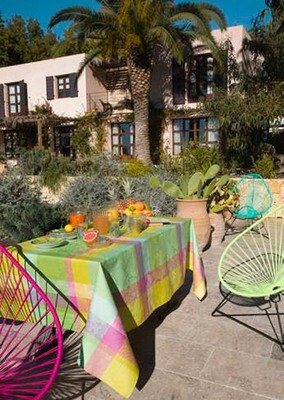 Le Jacquard Francais Marie Galante Lemon Coated Tablecloth 69 X 98 Inch 24146, MPN: 24146, 36602692…