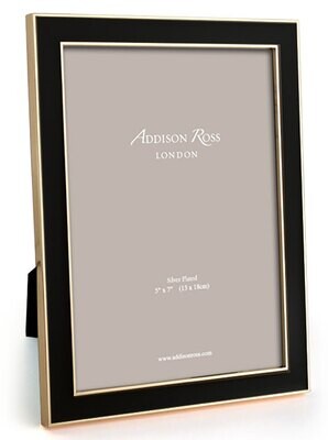 Addison Ross Black Enamel Picture Frame 4 x 6 Inch e-Gold Plating FR0954, MPN: FR0954, UPC/EAN: 502…