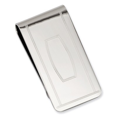 Kelly Waters with Engravable Area Money Clip Rhodium-plated GP3810, MPN: GP3810, 191101055256