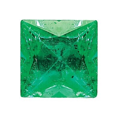 Emerald 4mm Square Princess Cut A Quality Gemstone EM-0400-SQP-A, MPN: EM-0400-SQP-A,