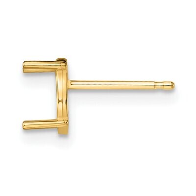 Oval Cabochon 5 x 3mm Post Earring Mounting 14k Yellow Gold YG383, MPN: YG383,