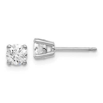 3/4ct. 4.5mm Round G H I True Light Moissanite Earrings 14k White Gold WG324-6MT, MPN: WG324-6MT, 1…