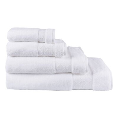 Le Jacquard Caresse White Guest Towel 12x20 Set of 4, MPN: 22833, 3660269228330