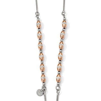 Leslie&#39;s Adjustable Necklace Sterling Silver Rose-gold Plated Diamond-cut HB-QLF745-28, MPN: QLF745…