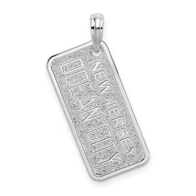 Textured Ocean City,Nj License Plate Pendant Sterling Silver QC9794, MPN: QC9794, 637218144655