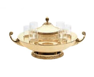 Ercuis Empire Caviar Vodka Bowl 10.25 x 13 Inch Gold Plated F500180206, MPN: F500180206, 8014808125…
