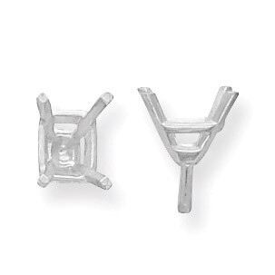 Emerald Lightweight Center Head with Peg Head 7 x 5mm Setting 14k White WG210-4, MPN: WG210-4,