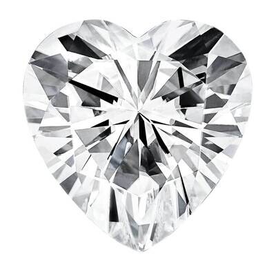 True Light, H Color, 9mm Heart Faceted Moissanite MT-0900-HTF-QR, MPN: MT-HTF-QR,