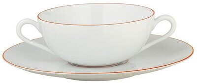 Raynaud Monceau Couleurs Apricot Orange Cream Soup Saucer, MPN: 0361-37-359019, 3660006651117