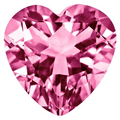 Pink Tourmaline 3Mm Heart Faceted Aa Quality Gemstone PT-0300-HTF-AA, MPN: PT-0300-HTF-AA,