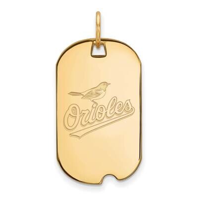 MLB Baltimore Orioles Small Dog Tag Pendant Gold-plated Sterling Silver GP024ORI, MPN: GP024ORI, 88…