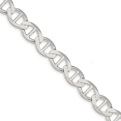 9 Inch 12.3mm Polished Flat Anchor Chain Sterling Silver QLFA250-9, MPN: QLFA250-9, 883957822525