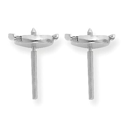 Small Guardian Comfort Trigger Back and Post Earring Setting Platinum PL2838, MPN: PL2838,