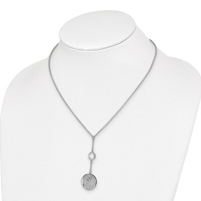 Leslie&#39;s Filigree with 1.5 inch extender Necklace Sterling Silver Rhodium-plated HB-QLF1032-15.75, …