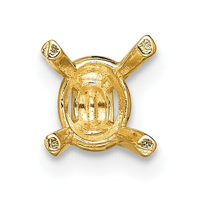 Oval 4-Prong Tapered with Peg Head 6.75 x 4.5mm Setting 14k Gold YG218-4, MPN: YG218-4,