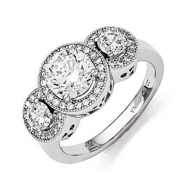 Ring Sterling Silver &amp; Cubic Zirconia QMP419, MPN: QMP419, 886774240305