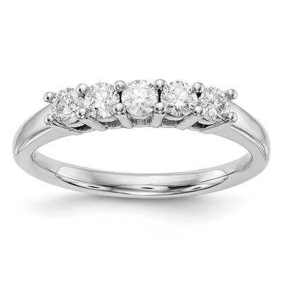 Diamond Vs/Si, D E F, 5-Stone Band 14k White Gold True Origin Lab Grown RM3174B-033-WLD, MPN: RM317…