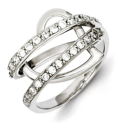 Captured Heart Ring Sterling Silver Diamond QR1357, MPN: QR1357, 883957181127