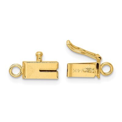 Rectangular Barrel Clasp 14k Yellow Gold YG1824, MPN: YG1824,