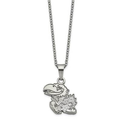 The University of Kansas Pendant &amp; Chain with 2 In Ext Stainless Steel ST516UKS, MPN: ST516UKS, 634…