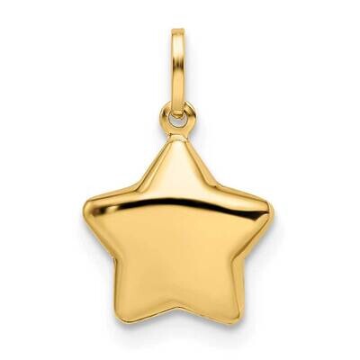 Puffed Star Pendant 14k Gold Polished YC1468, MPN: YC1468, 196904073261