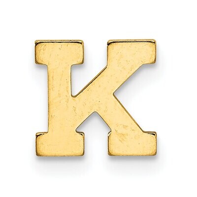 Die Struck Letter K 14k Yellow Gold YG2221K, MPN: YG2221K,