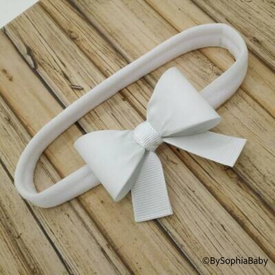 White Bow Headband Baby Bow Headband Newborn Bow Headband Photography Prop Headband White Headband …