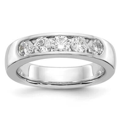 5-Stone Diamond Channel Band 14k White Gold RM3275B-100-WAA, MPN: RM3275B-100-WAA,