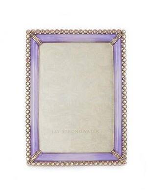 Jay Strongwater Lorraine Lavender Stone Edge 4 x 6 Inch Picture Frame, MPN: SPF5510-237,