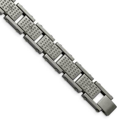 CZ Diamond 8.75 Inch Bracelet Stainless Steel Brushed SRB1415-8.75 by Chisel, MPN: SRB1415-8.75, 19…