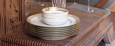 Robert Haviland Abeilles Gold Fruit Saucer 5.5 Inch HP80035, MPN: HP80035,