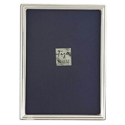 Narrow Grooved 5X7 Photo Picture Frame 925 Sterling Silver GM12526, MPN: GM12526,