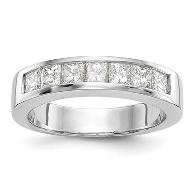 7-Stone Diamond Channel Band 14k White Gold RM3301B-100-WAA, MPN: RM3301B-100-WAA, RM3301B-100-WAA_…