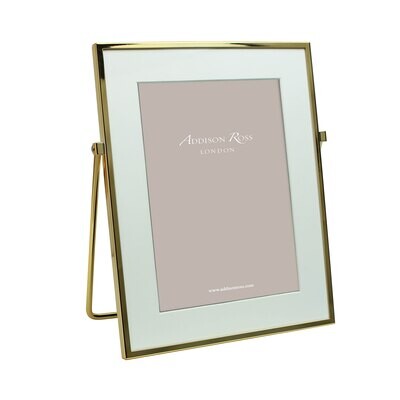 Addison Ross 5 x 7 Inch Gold with Easel Leg Picture Frame Gold FR3571, MPN: FR3571, UPC/EAN: 502404…