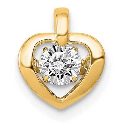 14K Si1/Si2, G H I, Heart Pendant Lab Grown Diamond PM4833-025-YLG, MPN: PM4833-025-YLG, 8839577834…