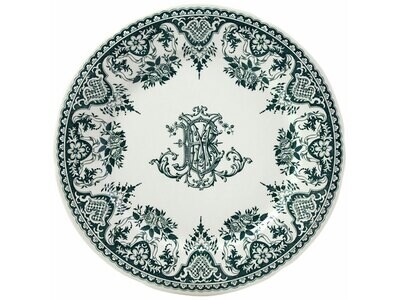 Gien Les Depareillees Dinner Plate Monogramme 1841AME226, MPN: 1841AME226, 840769028965