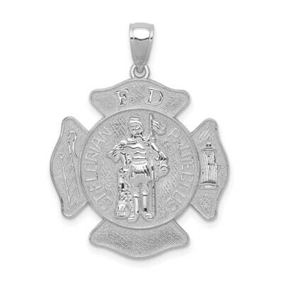 Large St. Florian Badge Pendant 14k White Gold C2257W, MPN: C2257W, 637218189090