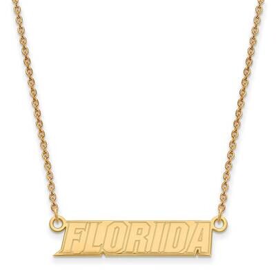 University of Florida Small Pendant with Necklace Gold-plated Sterling Silver GP094UFL-18, MPN: GP0…