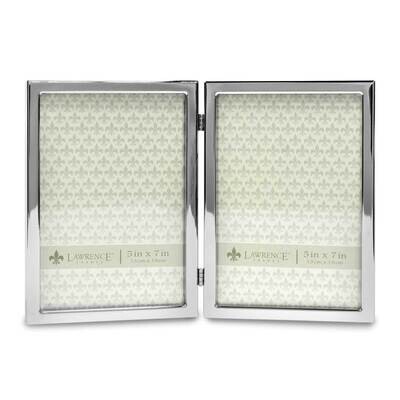 5 x 7 Inch Hinged Double Silver-tone Standard Metal Picture Frame GM22220, MPN: GM22220, 7511480701…