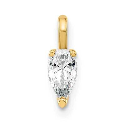 5.85X3.0mm Pear Lab Grown Diamond Si1/Si2, G H I, Solitaire Pendant 14k Gold PM8797-033-YLG, MPN: P…