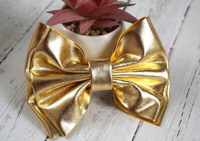 Gold Metallic Bow Hair Clip Girls Bow Bow Hair Clip Wedding Hair Clip Gold Bow Toddler Hair Clip Rh…