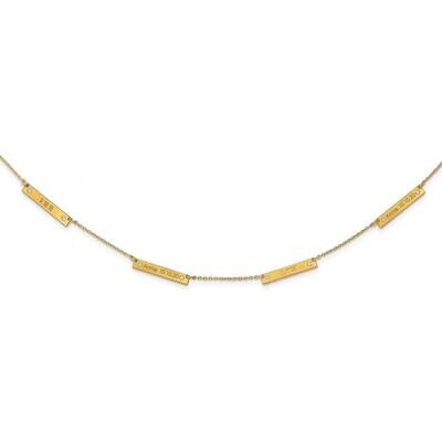 4 Station with Diamond Necklace 14k Gold Brushed XNA1177/4Y, MPN: XNA1177/4Y,