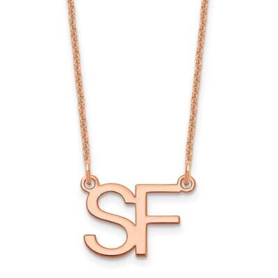 2 Initial Necklace 14k Rose Gold Large XNA1249R, MPN: XNA1249R,