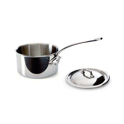 Mauviel M&#39;Cook Saucepan 14cm with Lid 5.5 Inch 1.2 Qt.