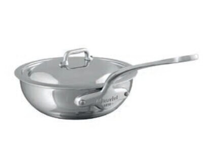 Mauviel M&#39;Cook Curved Splayed Saute Pan with Lid 28cm 521229