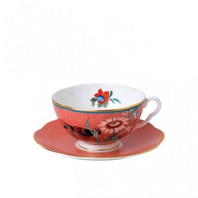 Wedgwood Paeonia Blush Teacup &amp; saucer Set Coral  40032110, MPN: 40032110, 701587384117