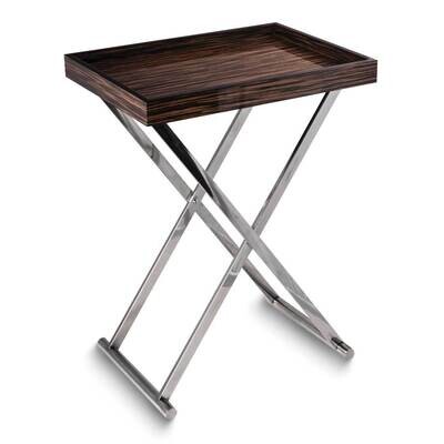 High Lacquered Ebony Wood Tray Table GM24185, MPN: GM24185, 797140411505