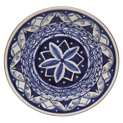 Casafina Alentejo Terracotta Indigo Medium Round Platter P400-BW, MPN: P400-BW, 840289016169